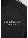 Tommy Hilfiger bluză bărbați, culoarea negru, cu imprimeu MW0MW33716