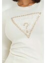 GUESS Bluză Rosalie Triangle Logo Rn Swtr W4RR53Z2NQ2 g012 cream white