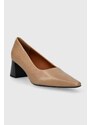 Vagabond Shoemakers pantofi de piele ALTEA culoarea bej, cu toc drept, 5740.001.09
