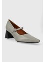 Vagabond Shoemakers pantofi de piele ALTEA culoarea gri, cu toc drept, 5740.201.77