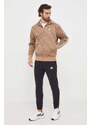 adidas Originals bluză bărbați, culoarea maro, cu model IS2925