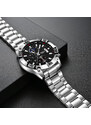 Ceas barbatesc Nibosi Cronograf Otel Analog Mecanism Quartz Indici luminosi Business