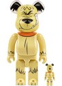 MEDICOM TOY Muttley "Wacky Races" BE@RBRICK 100% and 400% figure set - Yellow