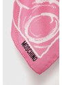 Moschino batistă de buzunar de mătase culoarea roz