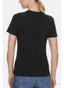 CALVIN KLEIN T-Shirt Woven Label Rib Regular Tee J20J222687 BEH ck black