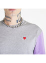 Comme des Garçons PLAY Heart Logo Long Sleeve Tee UNISEX Gray/ Lavender