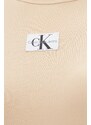 CALVIN KLEIN T-Shirt Woven Label Rib Regular Tee J20J222687 AAT warm sand