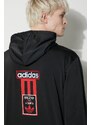 adidas Originals bluză Adibreak Full-Zip Hoodie bărbați, culoarea negru, cu glugă, cu model, IM8209