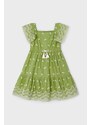 Mayoral rochie fete culoarea verde, mini, evazati