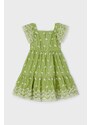 Mayoral rochie fete culoarea verde, mini, evazati
