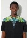 Marcelo Burlon tricou din bumbac Icon Wings Basic bărbați, culoarea negru, cu imprimeu, CMAA056S24JER0011050