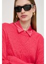 Patrizia Pepe pulover de lana femei, culoarea roz, light