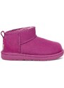 UGG cizme de zapada din piele intoarsa KIDS CLASSIC ULTRA MINI culoarea violet