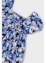 Mayoral rochie din bumbac pentru copii culoarea albastru marin, mini, evazati