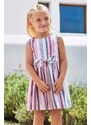 Mayoral rochie cu amestec de in pentru copii culoarea violet, mini, evazati