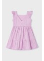 Mayoral rochie din bumbac pentru copii culoarea violet, mini, evazati