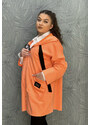 Pretty Women Jacheta portocalie cu emblema pe buzunar
