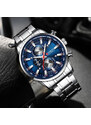 Ceas barbatesc Curren Elegant Casual Quartz Fashion Argintiu Albastru