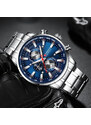 Ceas barbatesc Curren Elegant Casual Quartz Fashion Argintiu Albastru