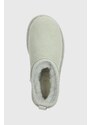 UGG cizme de zapada din piele intoarsa Classic Ultra Mini culoarea gri, 1116109
