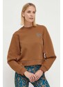 adidas by Stella McCartney bluză trening Timber culoarea maro, uni IT8282