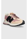 New Balance sneakers 327 culoarea roz, WS327WE
