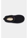 UGG cizme de zapada din piele intoarsa CLASSIC ULTRA MINI PLATFORM culoarea negru
