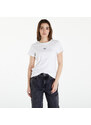 Tricou pentru femei Calvin Klein Jeans Woven Label Rib Slim Short Sleeve Tee Bright White
