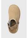 UGG papuci din piele intoarsa Goldencoast Clog culoarea bej, 1142172