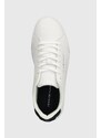 Tommy Hilfiger sneakers din piele TH COURT LEATHER culoarea alb, FM0FM04971