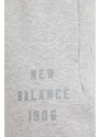 New Balance pantaloni de trening culoarea gri, cu imprimeu