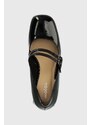 Wojas pantofi de piele culoarea negru, cu toc drept, 3514331