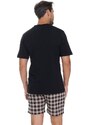 DN Nightwear Pijamale pentru bărbați Best negru cu inscripție