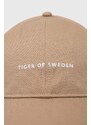 Tiger Of Sweden șapcă de baseball din bumbac culoarea bej, cu imprimeu