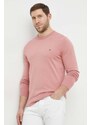 Tommy Hilfiger pulover bărbați, culoarea roz, light MW0MW21316