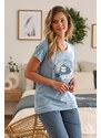 DN Nightwear Pijamale de maternitate Lenochod albastru