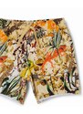 Desigual pantaloni scurți din bumbac pentru copii culoarea maro