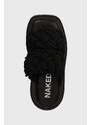 Naked Wolfe papuci Drama femei, culoarea negru, cu platforma