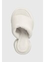 Naked Wolfe slapi de piele Wow femei, culoarea alb, cu toc drept