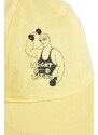 Mini Rodini șapcă din bumbac pentru copii Weight lifting culoarea galben, cu imprimeu