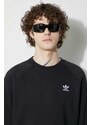 adidas Originals bluză Trefoil Essentials Crewneck bărbați, culoarea negru, cu imprimeu IM4532
