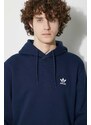 adidas Originals bluză Trefoil Essentials Hoodie bărbați, culoarea bleumarin, cu glugă, cu imprimeu IM4524