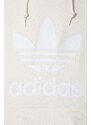adidas Originals hanorac de bumbac Adicolor Classics Trefoil bărbați, culoarea bej, cu glugă, cu imprimeu, IM9408