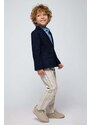 Mayoral jachetă din amestec de in pentru copii culoarea albastru marin
