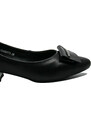 Pantofi dama Pass Collection cu varf ascutit negri din piele naturala OTR840017N