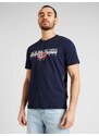 NAPAPIJRI Tricou 'S-Aylmer' albastru marin / roșu deschis / alb