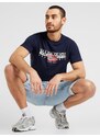 NAPAPIJRI Tricou 'S-Aylmer' albastru marin / roșu deschis / alb