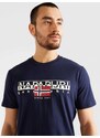 NAPAPIJRI Tricou 'S-Aylmer' albastru marin / roșu deschis / alb