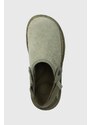 UGG papuci din piele intoarsa Goldencoast Clog culoarea verde, 1142172