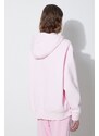 adidas Originals bluză Adicolor Essentials Boyfriend Hoodie femei, culoarea roz, cu glugă, uni, IR5927